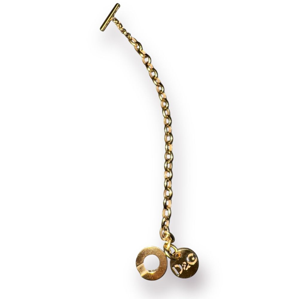 D&G Gold Tone Clasp‎ Bracelet Vintage Glam Rare